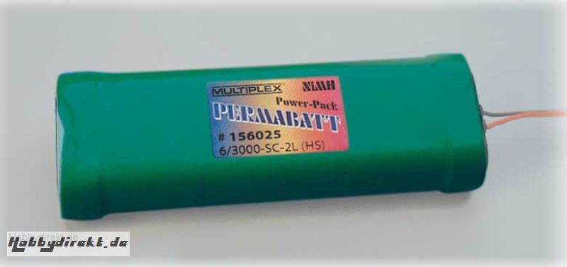 PERMABATT A.-Ak. NiMH 6/3000-SC-2L (HS) Multiplex 156025