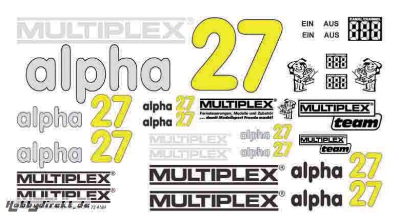 Dekorbogen Alpha 27 Multiplex 724184