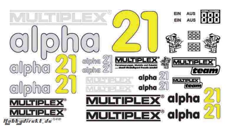 Dekorbogen Alpha 21 Multiplex 724185