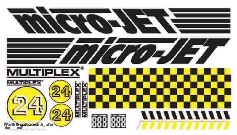 Dekorbogen micro-JET Karo gelb Multiplex 724196