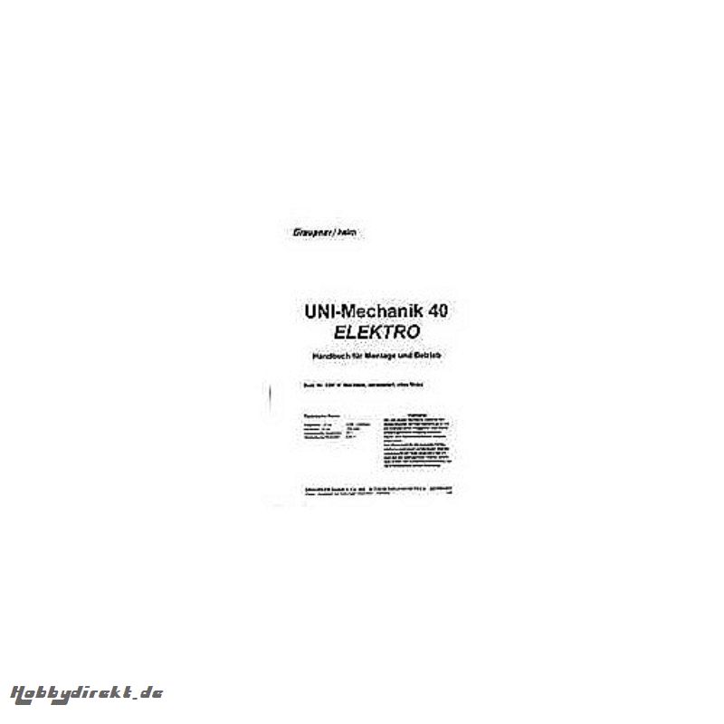 Handbuch UNI-Mechanik 40 El.,d Graupner 1297.200