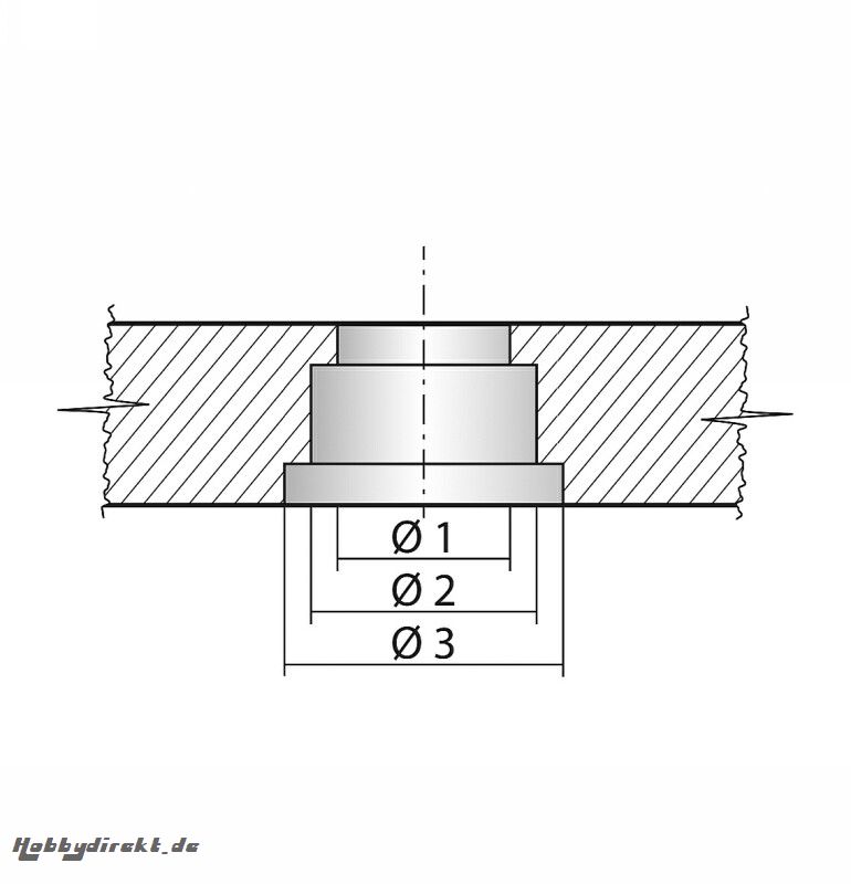 Luftschraube C-PROP5x3 Zoll 5/6/8 mm ws Graupner 1347.5X3