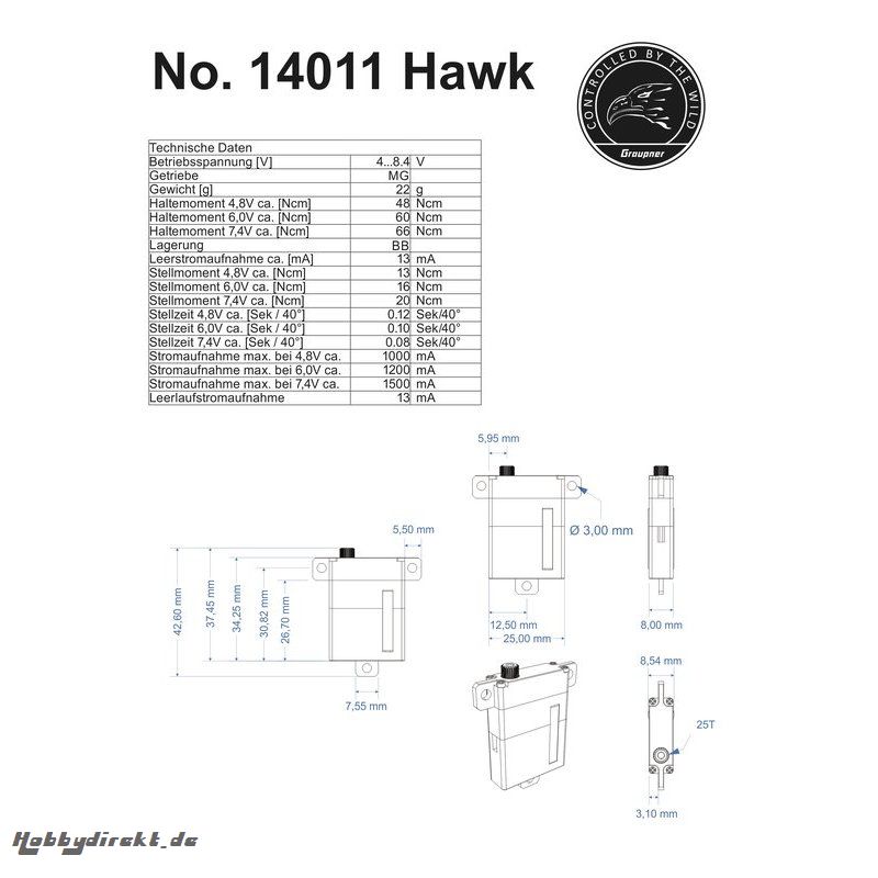 Servo Hawk Graupner 14011