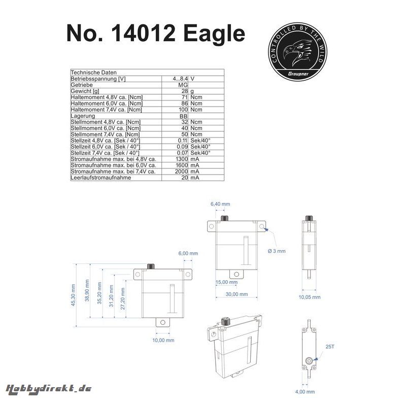 Servo Eagle Graupner 14012