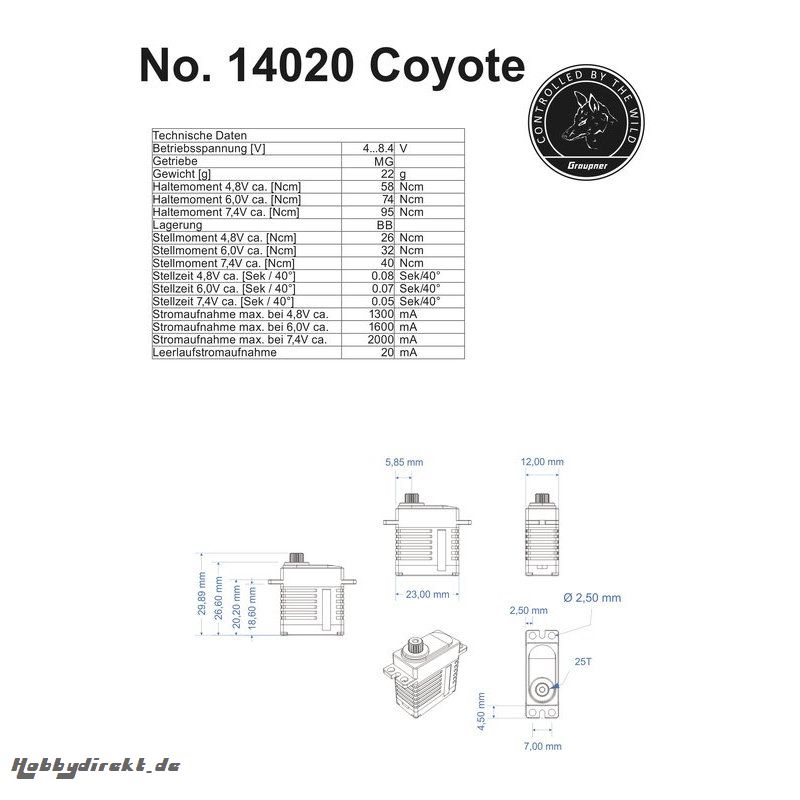 Servo Coyote Graupner 14020