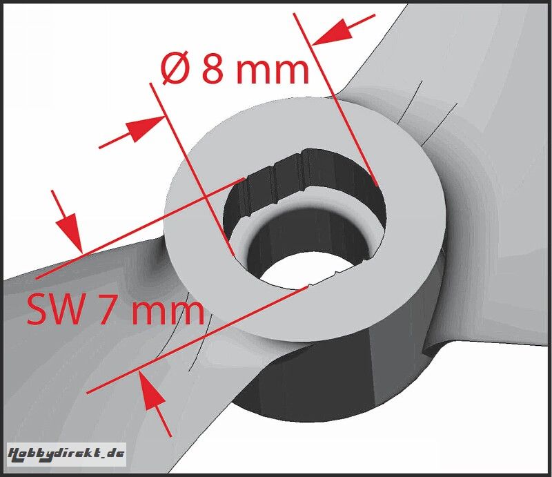 Luftschraube C-PROP5,5x3 Zoll 5/8 mm ge Graupner 1349.5,5X3