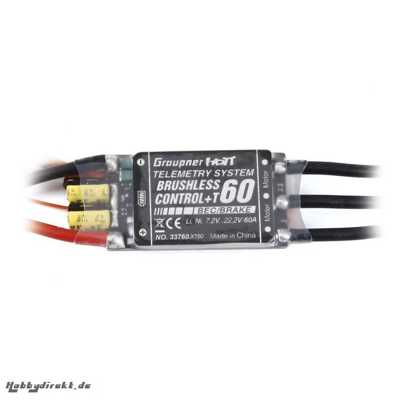 Regler BRUSHLESS CONTROL + T 60 XT-60 Graupner 33760.XT60