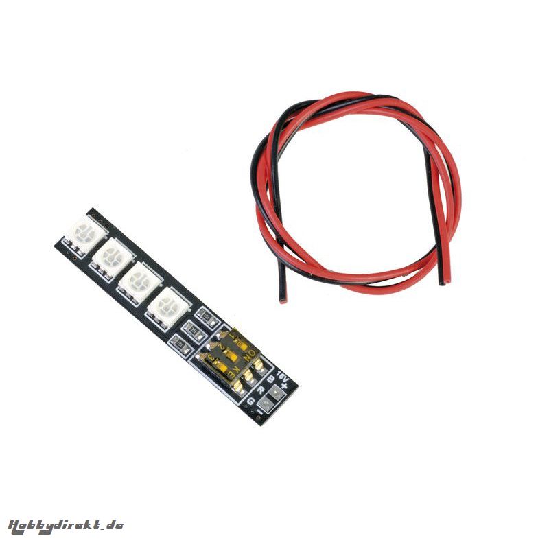 RGB LED PCB 4S 16V mit DIP-Schalter Graupner 48195.RGB