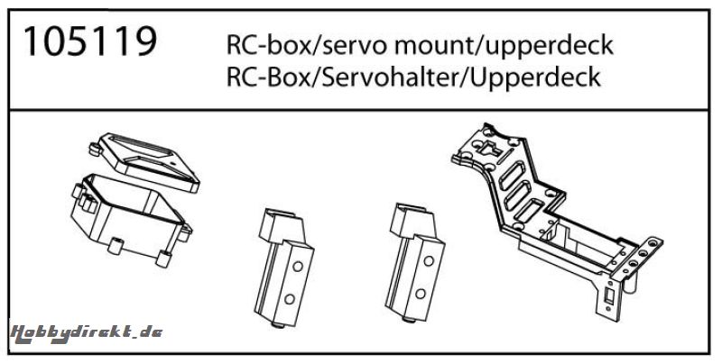 CV-10 RC-Box/Servohalt./Upperdeck Carson 500105119