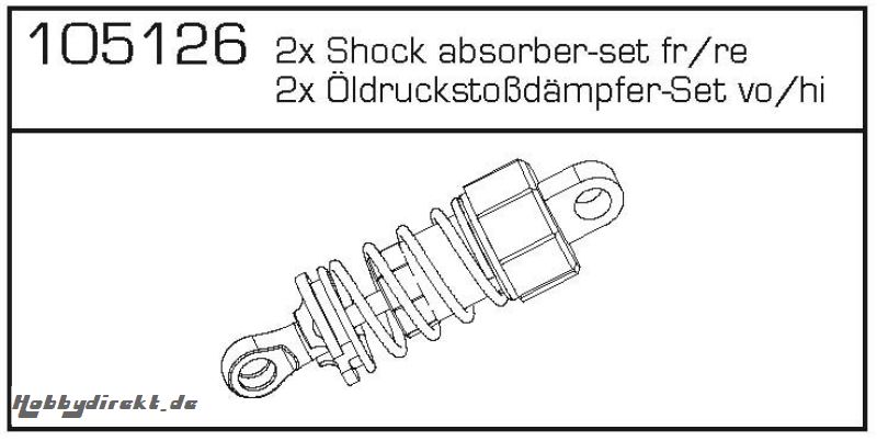 Öldruckstoßdämpfer 2x CV-10 Carson 105126