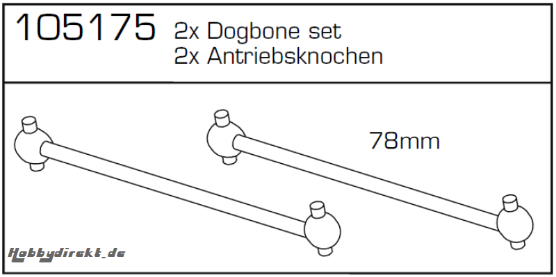 Antriebswelle 78mm CV-10B/T Carson 105175