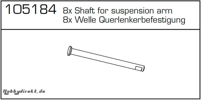 Welle Querlenkerbefest.CV10 Carson 105184