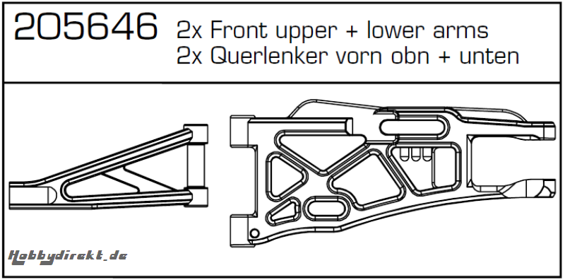 Querlenker vorne ob/unt (2) Carson 205646