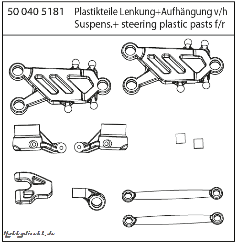 X-18 Plastikteile, Lenkung/Aufhängung Carson 405181 500405181