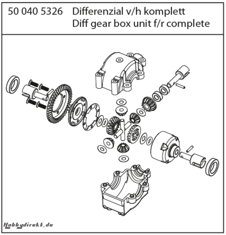 FY8/5 Differenzial v/h, komplett Carson 405326 500405326