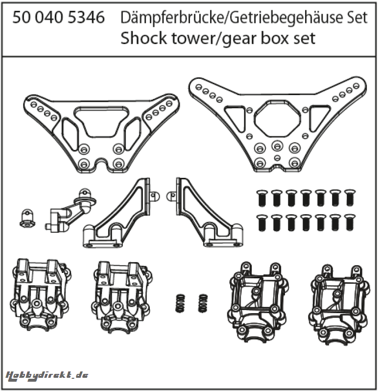 X10EB Dämpferbrücken/Getriebegehäuse Carson 405346 500405346