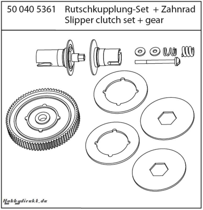 X10EB Rutschkupplung-Set + Zahnrad Carson 405361 500405361