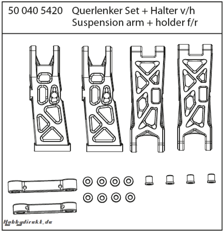 X10 ET Rock Warrior Querlenkerset+Halter Carson 405420 500405420