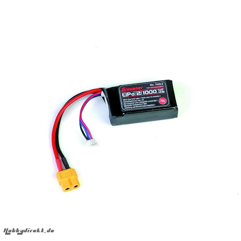 LiPo-Akku V-MAXX 30C2/1000 7,4V G3,5 Graupner 7626.2