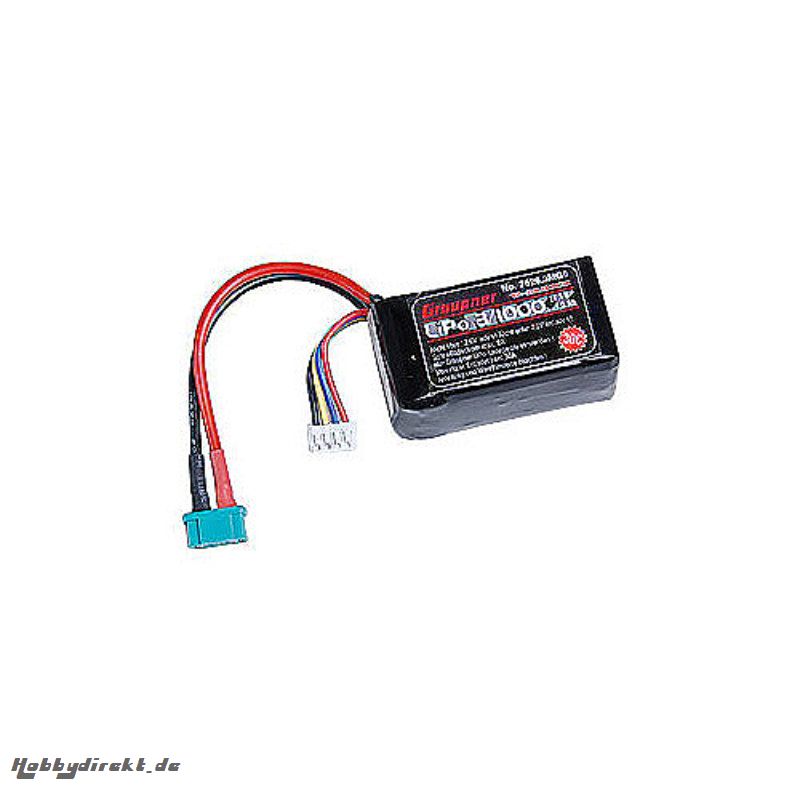 LiPo-battery V-MAXX30C 3/1000 Graupner 7626.3MG6