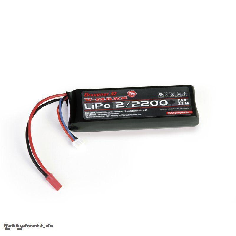 LiPo-Akku 20C 2/22007,4V BEC Graupner 7632.2BEC