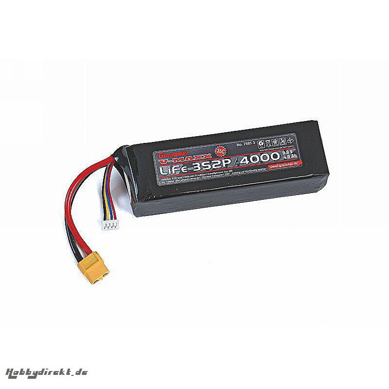 LiFe battery V-MAXX30C 3/4000 Graupner 7685.3