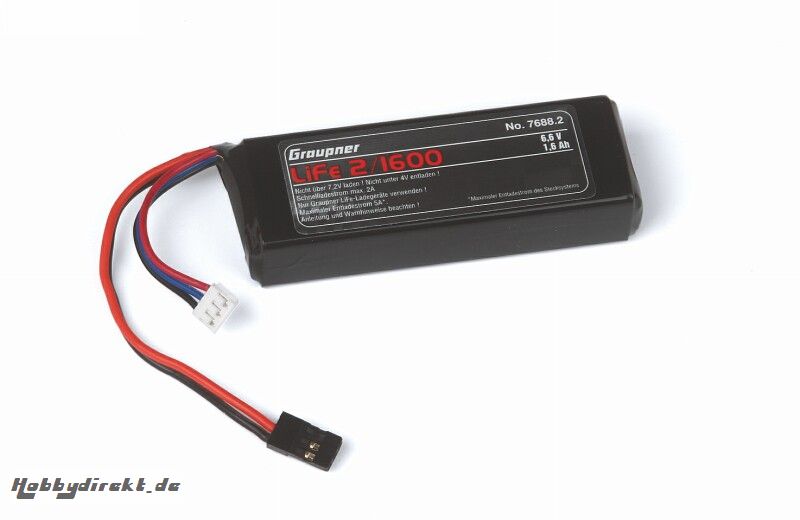 receiverbattery LiFe2/1600 6,6 Graupner 7688.2