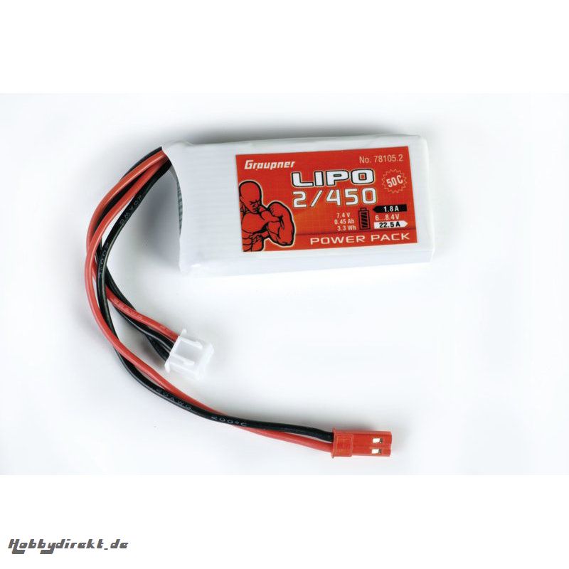 Power Pack Lipo 2/450 7,4V 50C BEC-St. Graupner 78105.2