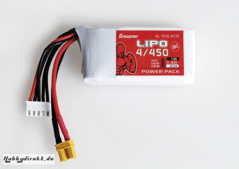 Power Pack LiPo 4/450  14,8 V Graupner 78105.4XT30