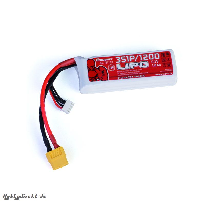 Power Pack LiPo 3/1200 11,1 V 70C XT60 Graupner 78112.3