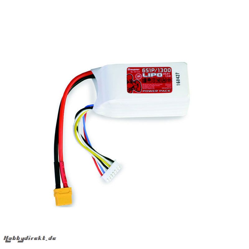 Power Pack LiPo 6/1300 22,2 V 40C XT60 Graupner 78213.6