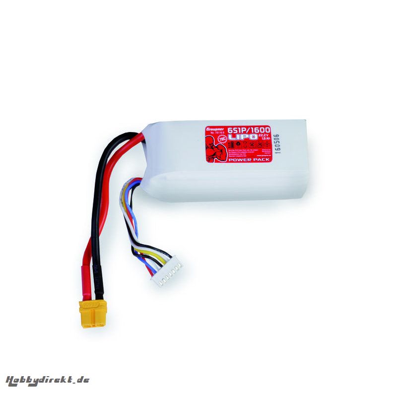 Power Pack LiPo 6/1600 22,2 V 70C XT60 Graupner 78116.6