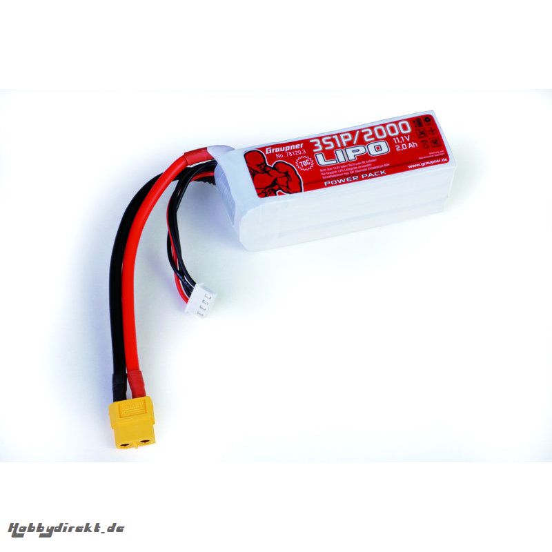 Power Pack LiPo 3/2000 11,1 V 70C XT60 Graupner 78120.3