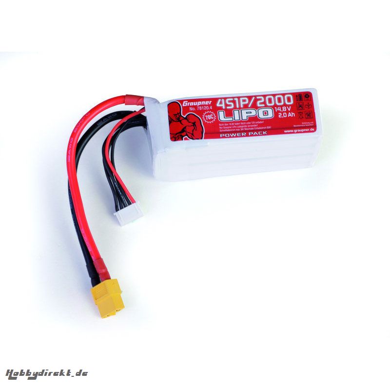 Power Pack LiPo 4/2000 14,8 V 70C XT60 Graupner 78120.4