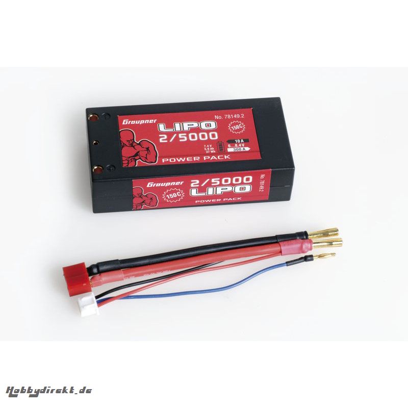 Power Pack Car LiPo2/5000 Shorty 7,4V Graupner 78149.2