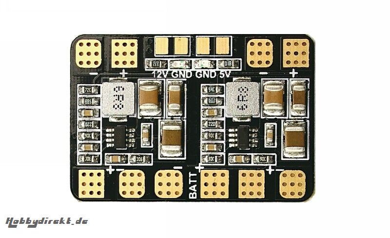 Mikro PDB Stromverteiler PCB 5V/12V Copt Graupner 8474