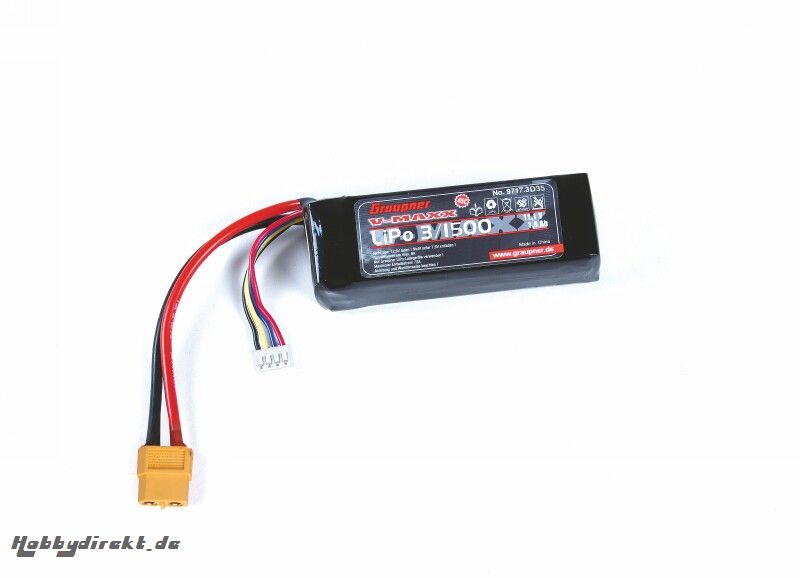 LiPo-Akku V-MAXX 50C3/1500 11,1V XT60 Graupner 9717.3.D35