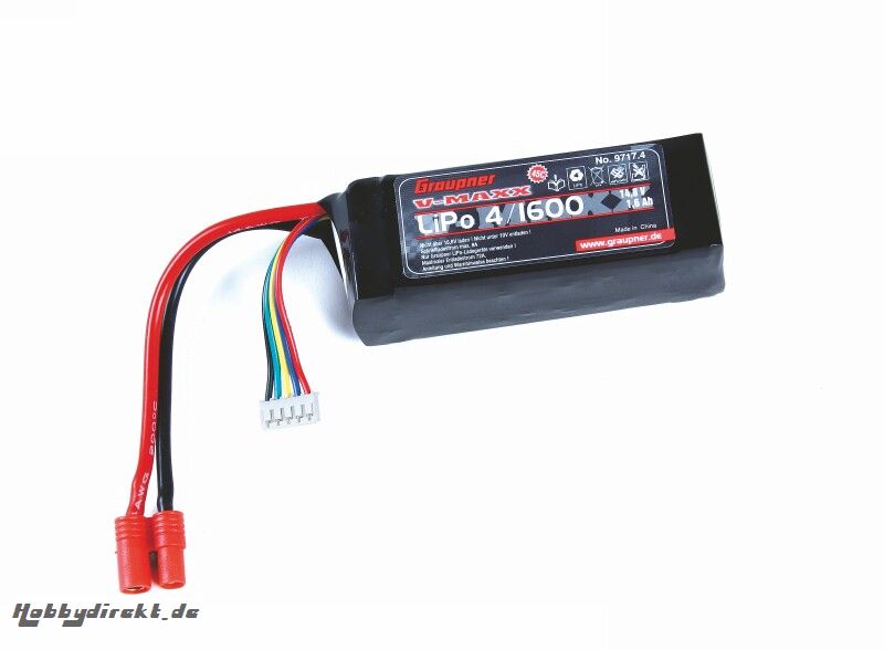 LiPo-Akku V-MAXX 45C4/1600 14,8V G3,5 Graupner 9717.4