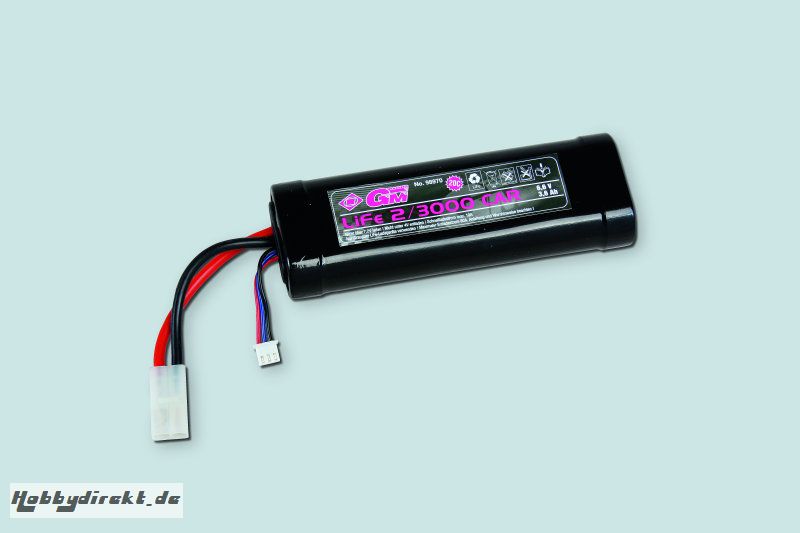 LiFe-Akku 20C 2/3000Car 6,6V Stick JST Graupner 98970