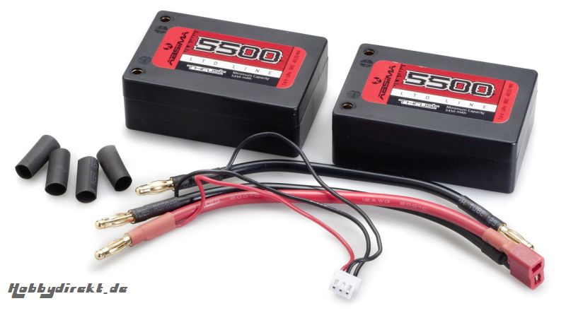 Saddle Pack LiPo 7.4V-90C 5500 Hardcase (Tubes) Absima 4130013