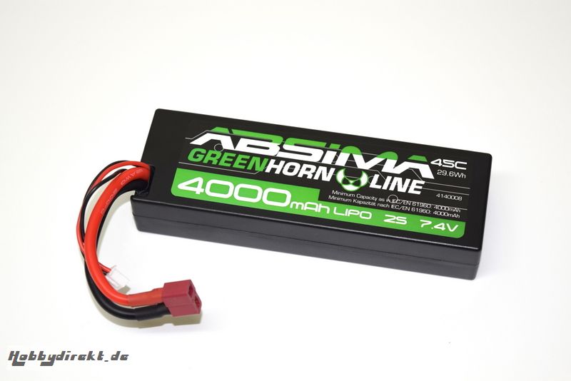 LiPo Stick Pack 7.4V-45C 4000 Hardcase (T-Plug) Absima 4140008