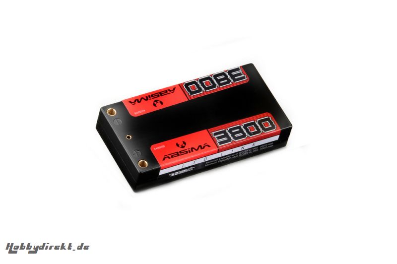 Shorty Pack LiPo 7.4V-110C 3800 Hardcase 18,5mm (4mm Tubes) Absima 4150005