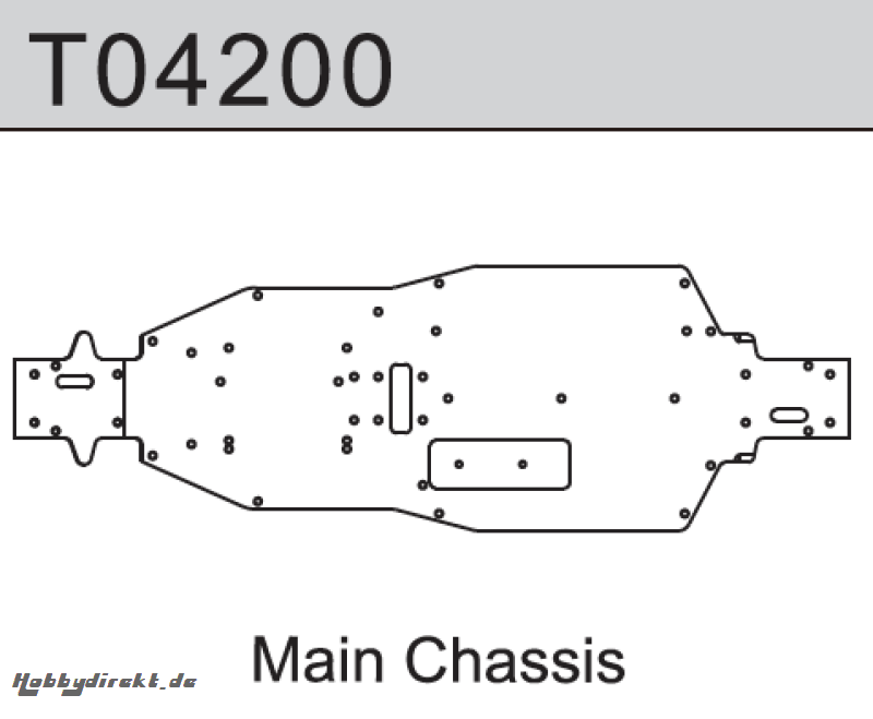 Chassisplatte TM4V2 1:10 4WD Comp. Buggy Absima T04200