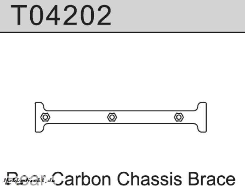 Carbon Chassisversteifung hinten TM4V2 1:10 4WD Comp. Buggy Absima T04202