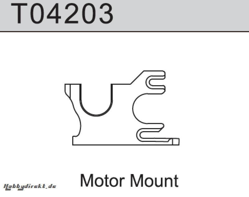 Aluminium Motorhalterung TM4V2 1:10 4WD Comp. Buggy Absima T04203