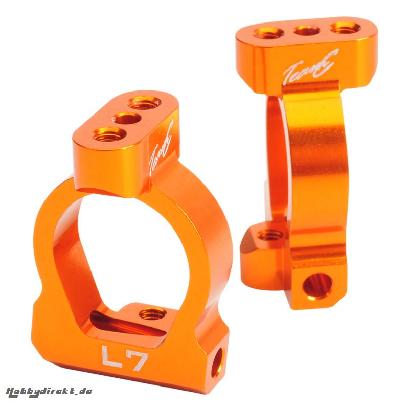 Aluminium Achsschenkelhalter 7° (2 St.) orange TM4 Comp. Buggy Absima TU0461