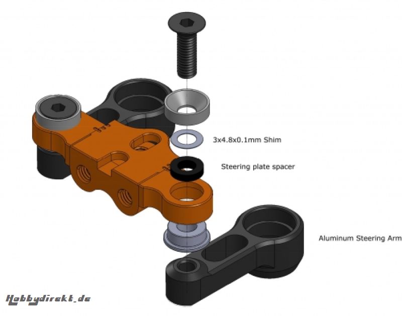 Aluminium Lenkverteiler (2 St Absima TU1016