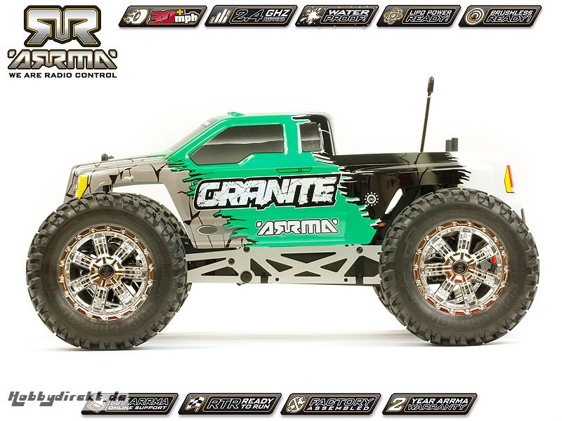 Arrma Granite Monster, grün / RTR Revell RC Pro AR102311