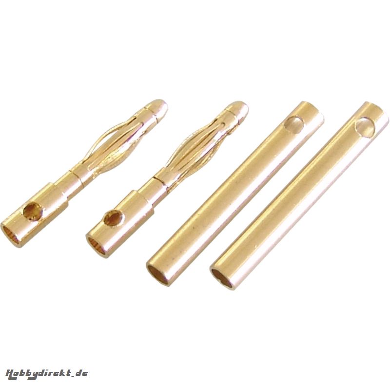 GOLDKONTAKT STECKSYSTEM 2MM 10 PAARE STECKER+BUCHSEN Robbe 40023