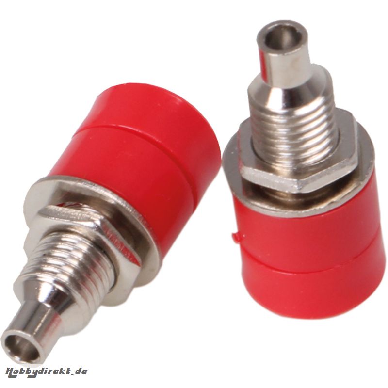 BUCHSEN 4MM ROT FÜR BANANENSTECKER 4STK. Robbe 40036